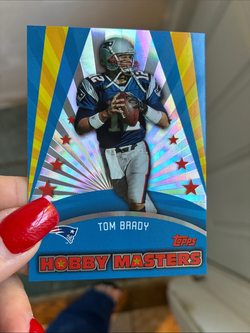 Topps Hobby Masters Tom Brady Card - Blue, Red, Yellow